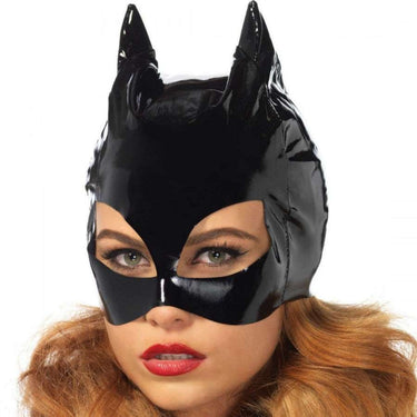 Maschera Catwoman in Vinile per Fantasie e Gioco Erotico